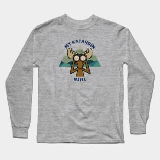 Moose at Mt Katahdin Long Sleeve T-Shirt